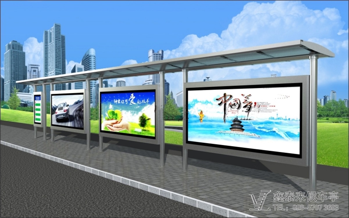 成都市天府新區(qū)、華陽興隆湖、沙西線經(jīng)典不銹鋼候車亭修建完工