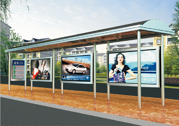 不銹鋼公交站臺燈箱