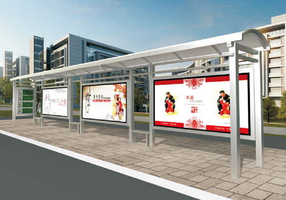 不銹鋼公交站臺燈箱